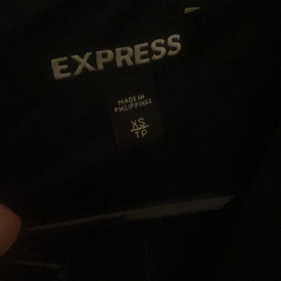 NWT EXPRESS NAVY PANTS ROMPER XSMALL POCKETS - Picture 4 of 8